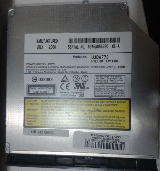 GRAVADOR DVD IDE NOTEBOOK